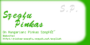 szegfu pinkas business card